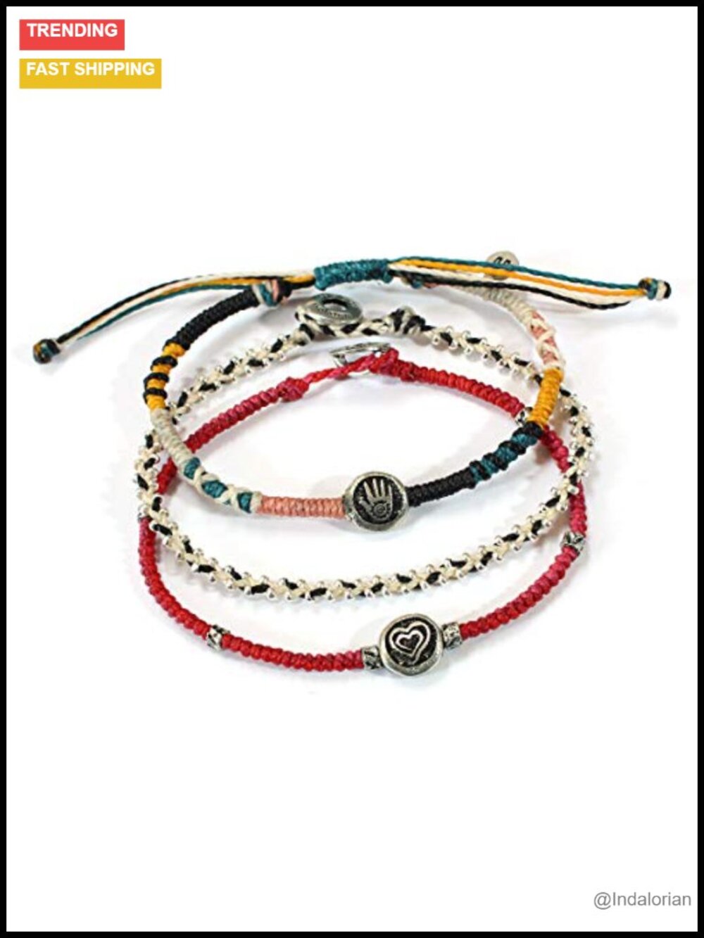 Handmade Woven Beaded Stackable Bracelets Set Women Adjustable